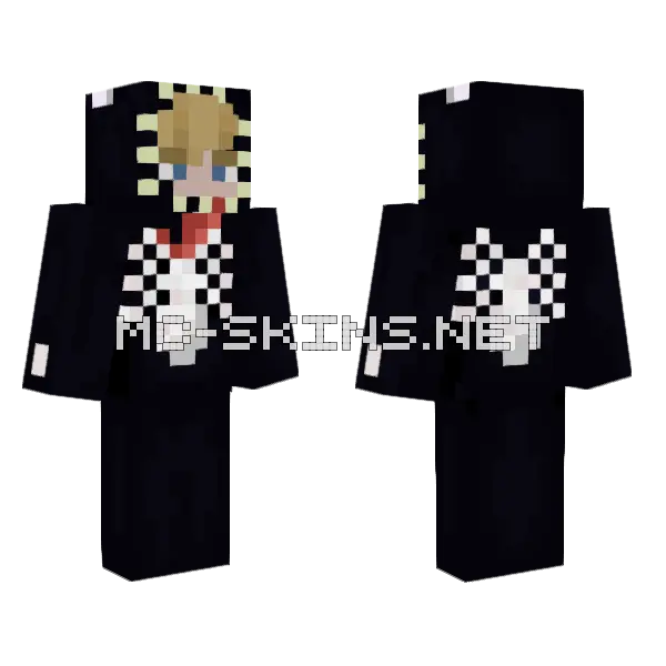 Venom Suit Minecraft skin, front and back