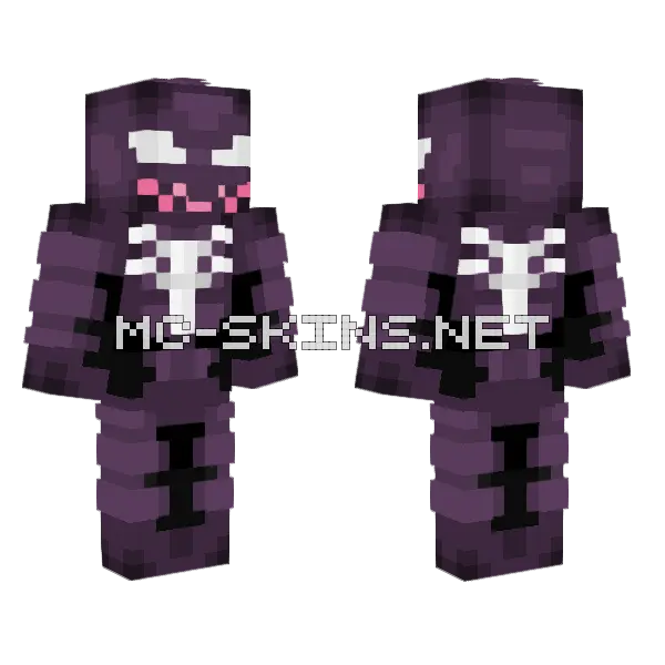 Venom Suit Minecraft skin, front and back