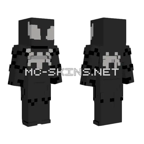 Venom Suit Minor Tweaks Minecraft skin, front and back