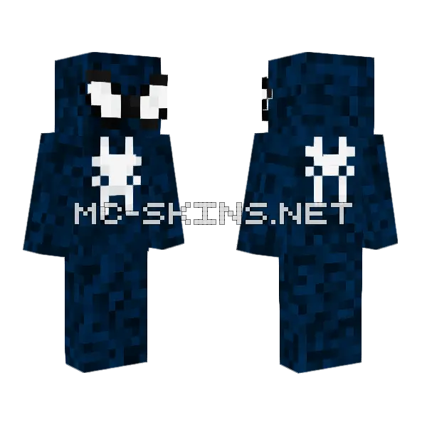 Venom Symbiote Spidey Minecraft skin, front and back