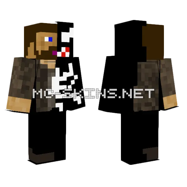 Venom2 Minecraft skin, front and back