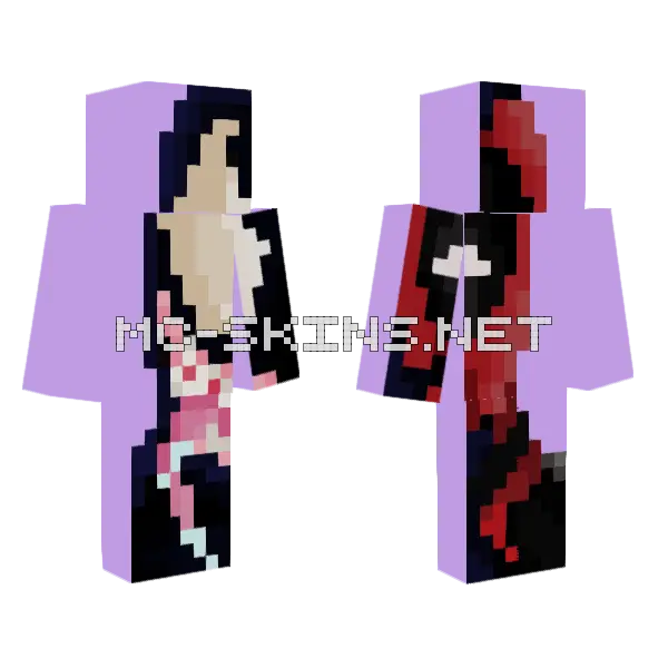 Venomized Deadpool Skin Minecraft skin, front and back