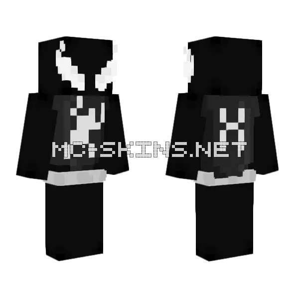 Venomized Scarlet Spider Ben Reilly Minecraft skin, front and back