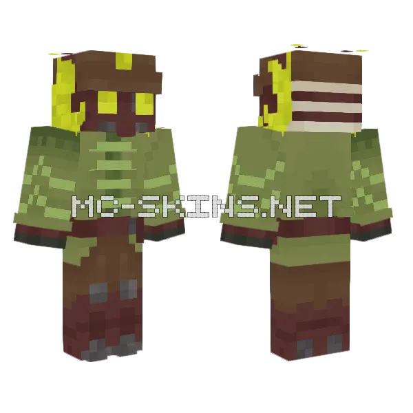 Venomshank Phighting Minecraft skin, front and back