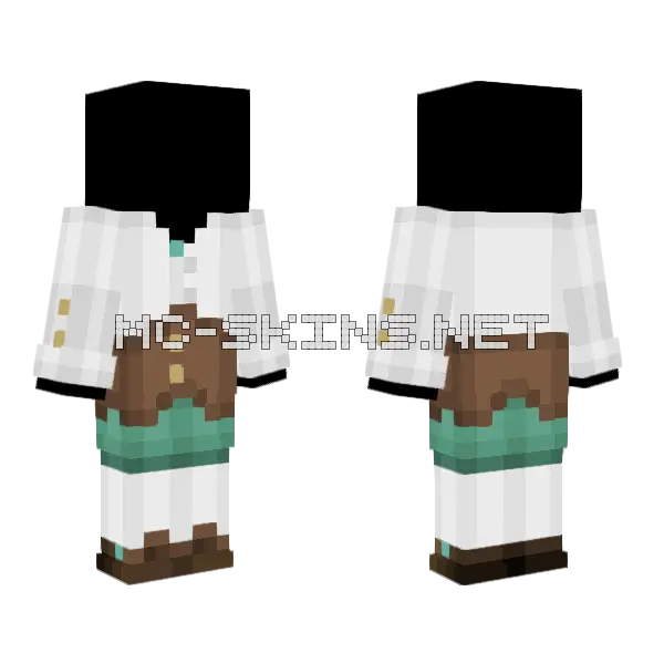 Venti Outfit Template Genshin Minecraft skin, front and back