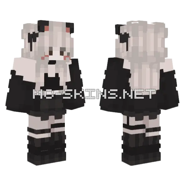 Vermeow Cat Girl Minecraft skin, front and back