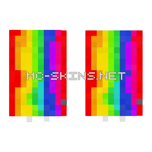 Vertical Rainbow Bands cape, outside and lining