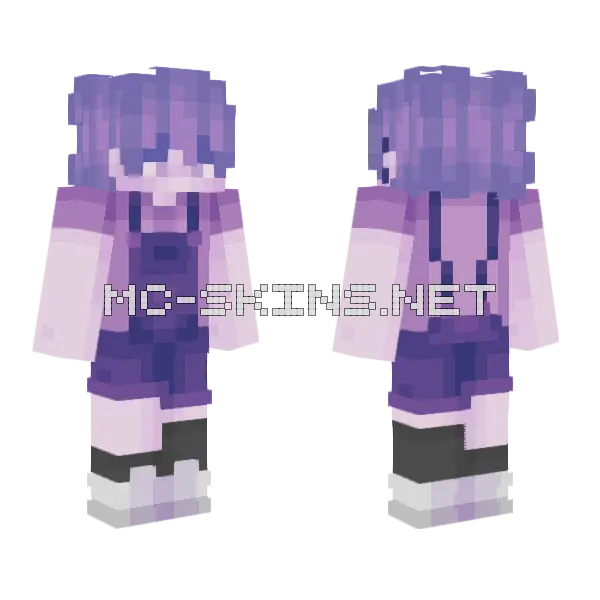 Very Purply Minecraft skin, front and back