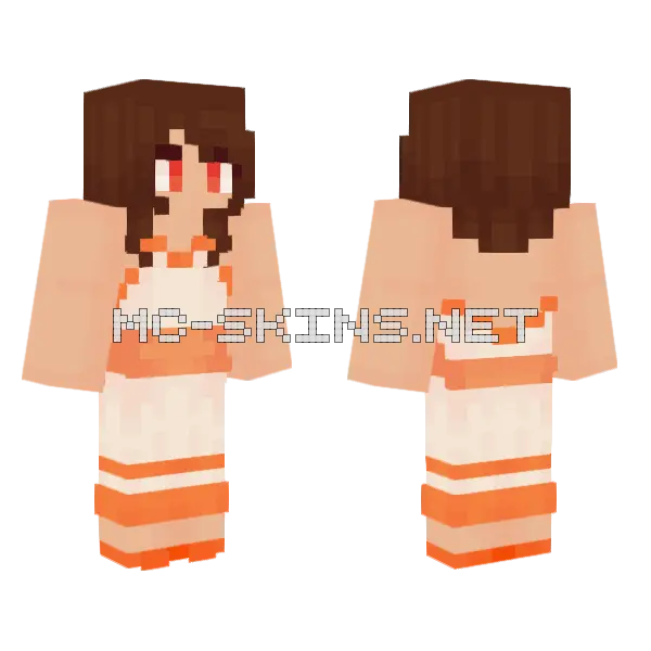 Vestido Minecraft skin, front and back