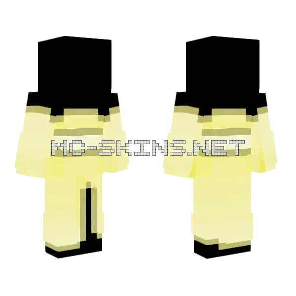 Vestido Amarillo Minecraft skin, front and back