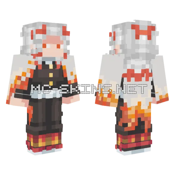 Victor Rengoku Minecraft skin, front and back