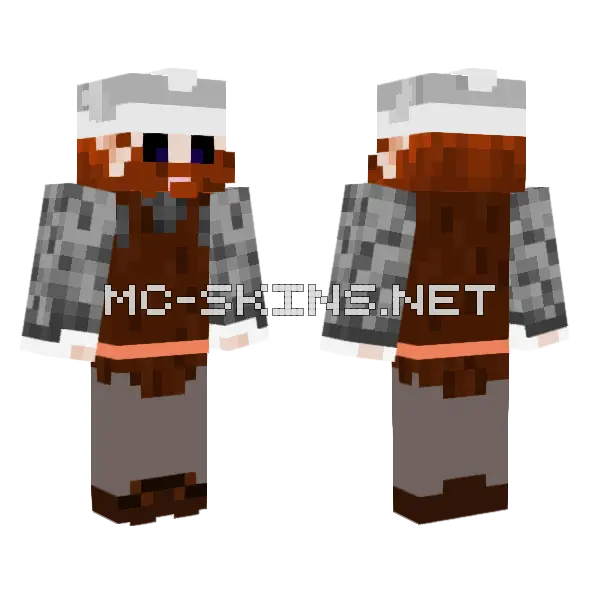 Viking Minecraft skin, front and back