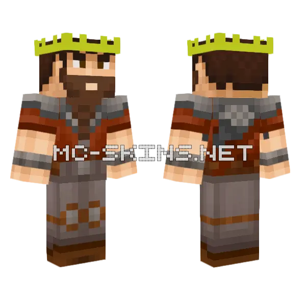 Viking King Minecraft skin, front and back