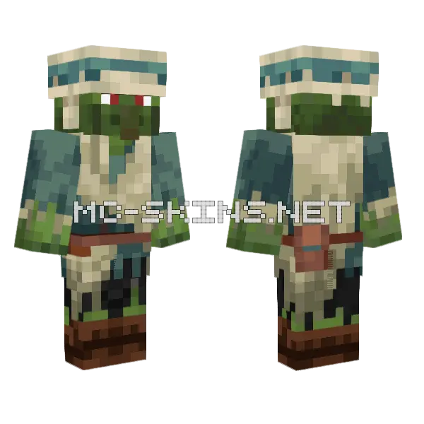 Villager Airmailchart308 Minecraft skin, front and back