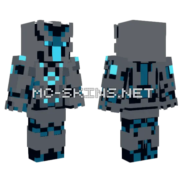 Villager Dark Knight Minecraft skin, front and back