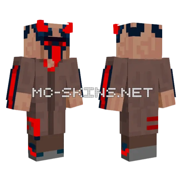 Villager Demonic Minecraft skin, front and back