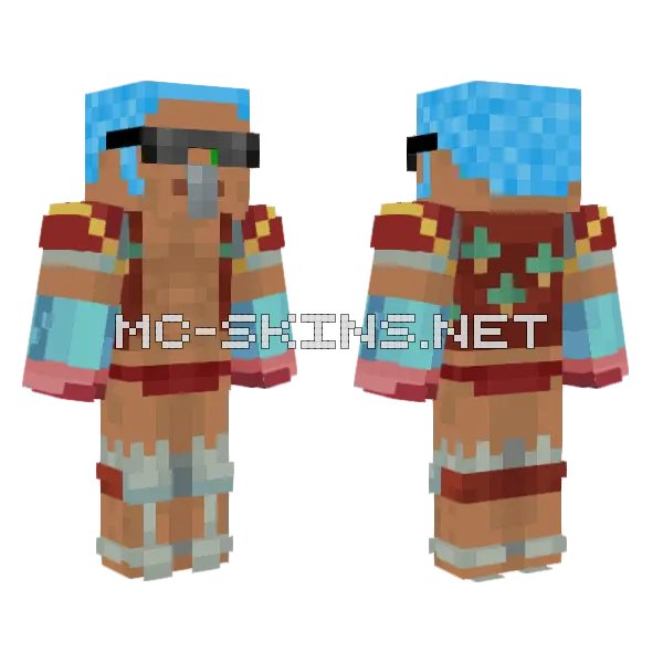 Villager Franky Minecraft skin, front and back