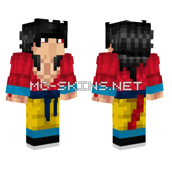 Villager Goku SS4 GT Minecraft skin, front and back