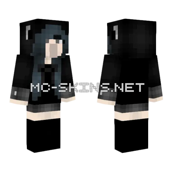 Villager Gothic Minecraft skin, front and back