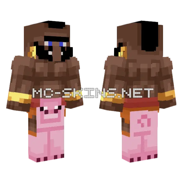 Villager Hog Rider Minecraft skin, front and back