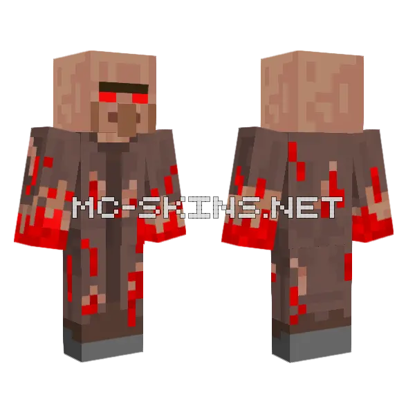 Villager Killer Minecraft skin, front and back