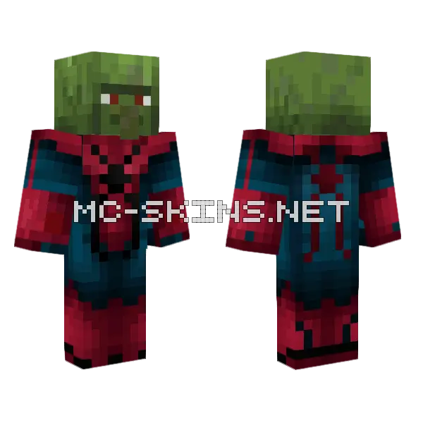 Villager Montague Minecraft skin, front and back