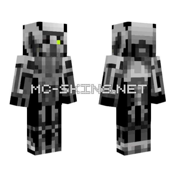 Villager Robot Minecraft skin, front and back