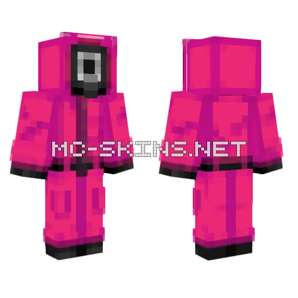 Villager Soldier Squid Game Minecraft skin, front and back