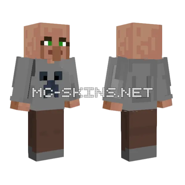Villager T-Shirt Minecraft skin, front and back