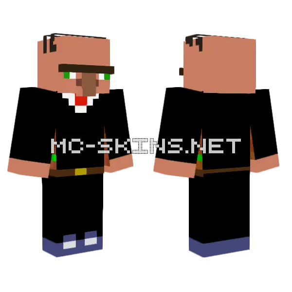 Villager With Clothes Minecraft skin, front and back