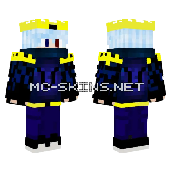 Vintage Dark Minecraft skin, front and back
