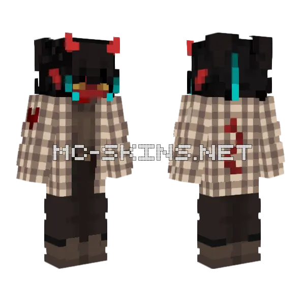 Vintage Demon Skin Minecraft skin, front and back