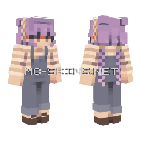Viola Minecraft skin, front and back