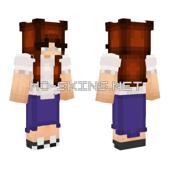 Violet Baudelaire Minecraft skin, front and back