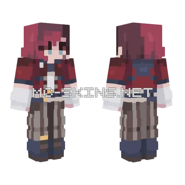 Violet Girl Minecraft skin, front and back