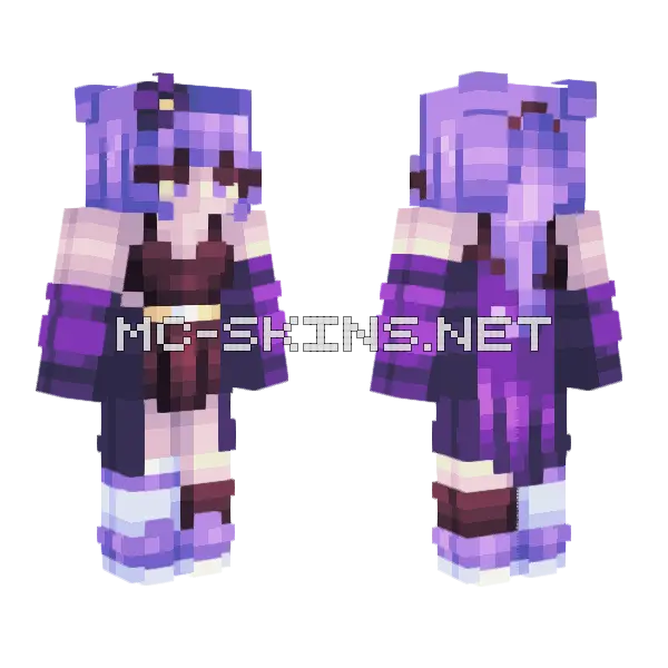 Violet Hill Minecraft skin, front and back