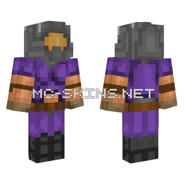 Violet Marine Minecraft skin, front and back