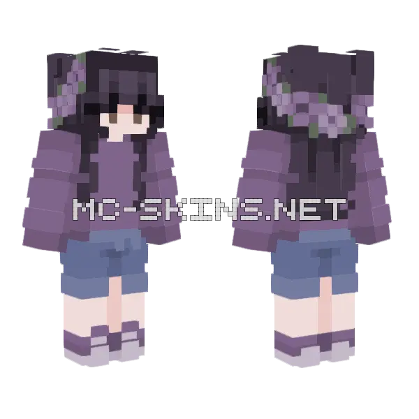 Violet Request Minecraft skin, front and back