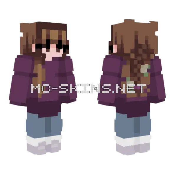 Violet Request Minecraft skin, front and back