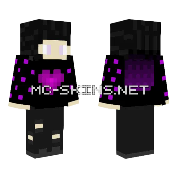 Violet Violet Violet Minecraft skin, front and back