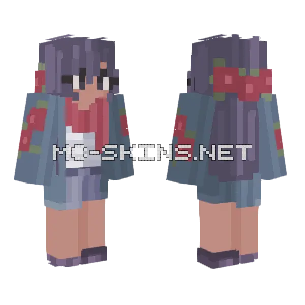 Violets Are Blue RCE Minecraft skin, front and back