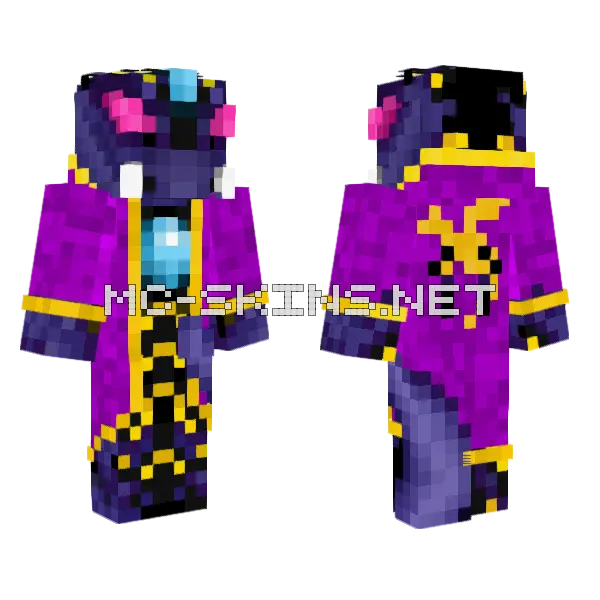Viper Dragon Minecraft skin, front and back