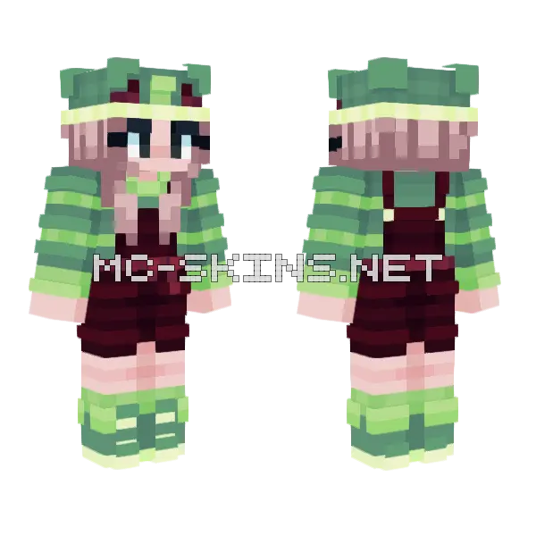 Vircon Emerald Eagles Minecraft skin, front and back