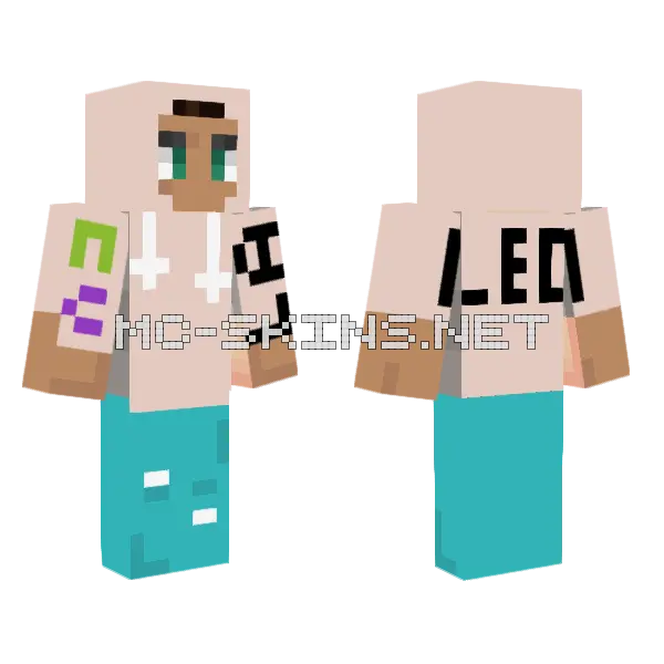 Visual 2 Minecraft skin, front and back