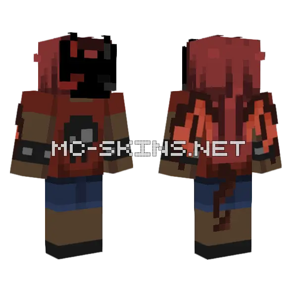 Vivian With Mask Minecraft skin, front and back