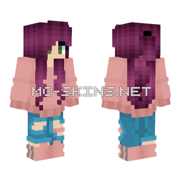 Vivish Minecraft skin, front and back
