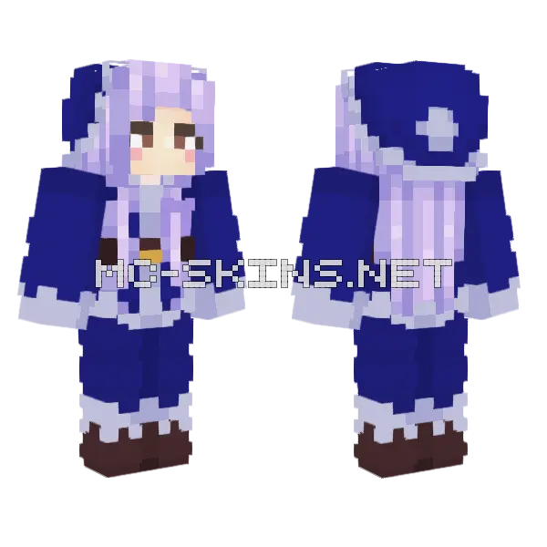 Vixella Sapphire Santas Mcc Minecraft skin, front and back