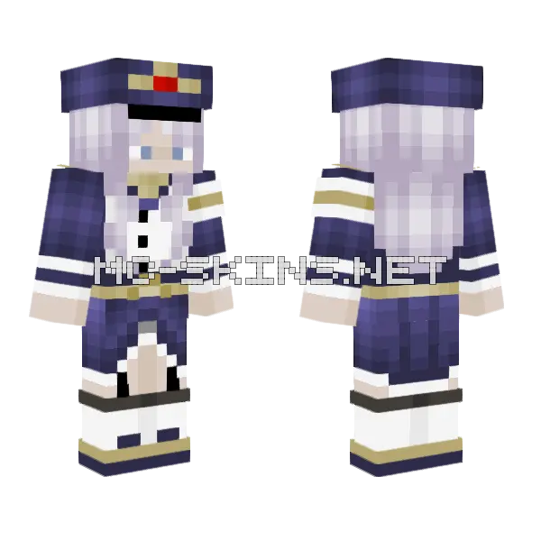 Vladilena White Minecraft skin, front and back