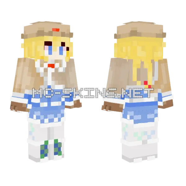 Vnbwidjln Yellow Hat Minecraft skin, front and back