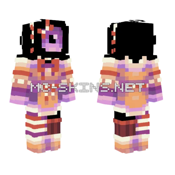 Void Girlie Extended Universe Minecraft skin, front and back